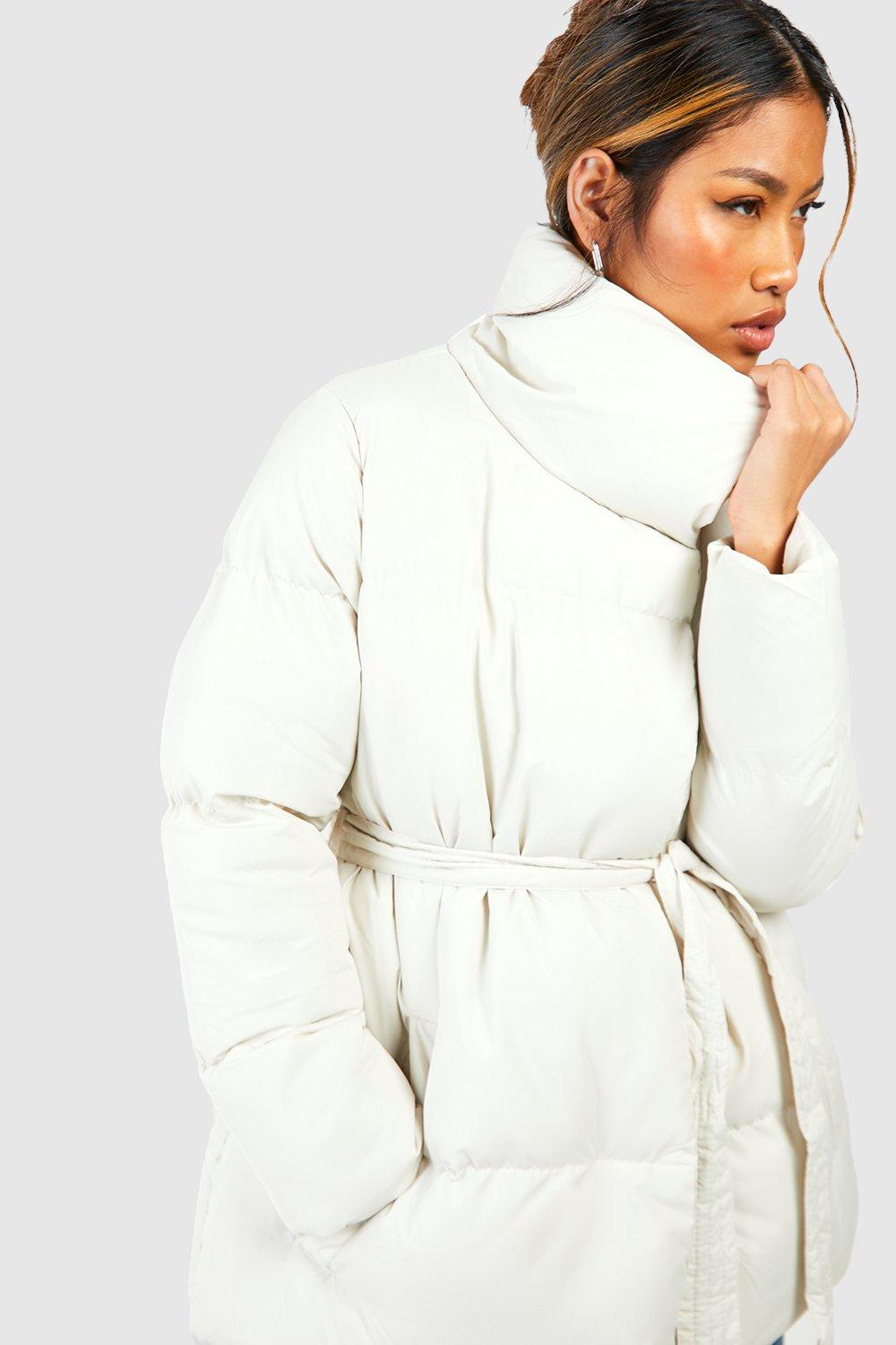 White belted store puffer jacket